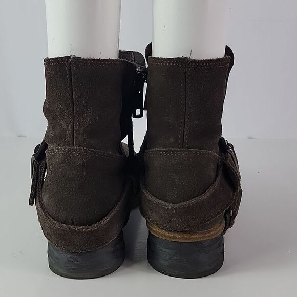 All Saints Suede Leather Harness Women's Ankle Boots - Picture 9 of 13